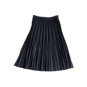 Adrianna Papell Women's Solid Variegated Pleated Twill Skirt Size L